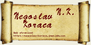 Negoslav Koraca vizit kartica